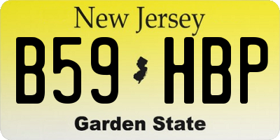 NJ license plate B59HBP