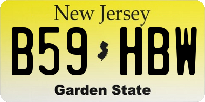 NJ license plate B59HBW