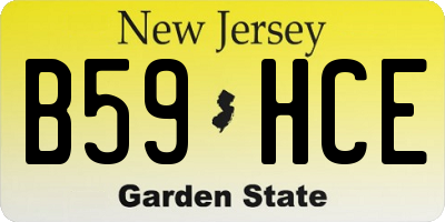 NJ license plate B59HCE
