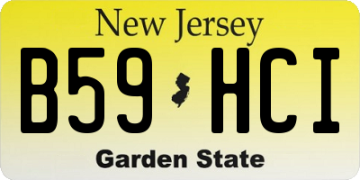 NJ license plate B59HCI