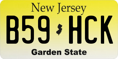 NJ license plate B59HCK