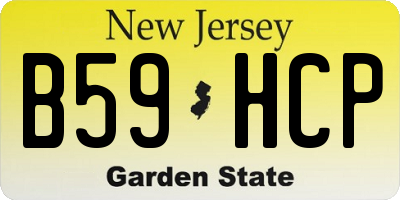 NJ license plate B59HCP