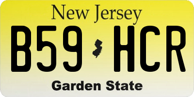 NJ license plate B59HCR