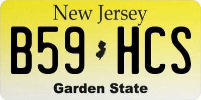 NJ license plate B59HCS