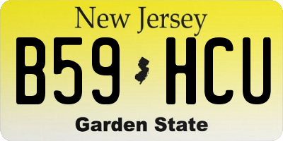 NJ license plate B59HCU