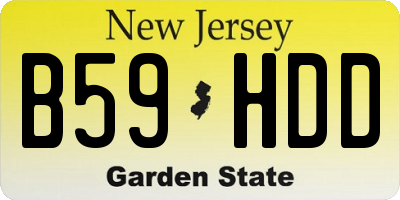 NJ license plate B59HDD