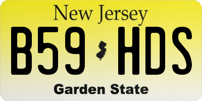 NJ license plate B59HDS