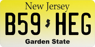 NJ license plate B59HEG