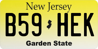 NJ license plate B59HEK