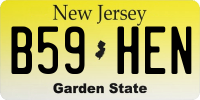 NJ license plate B59HEN