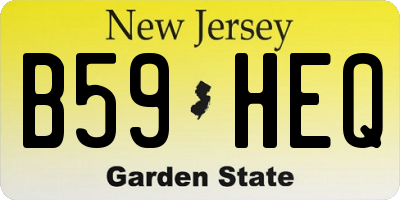 NJ license plate B59HEQ