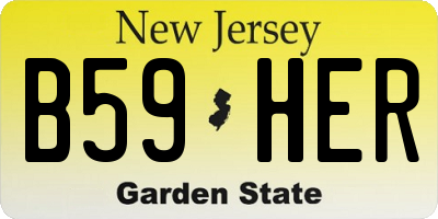 NJ license plate B59HER