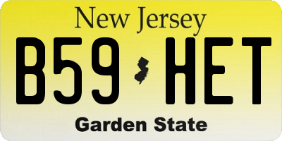 NJ license plate B59HET