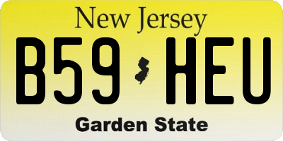 NJ license plate B59HEU