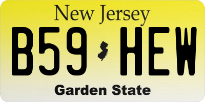 NJ license plate B59HEW