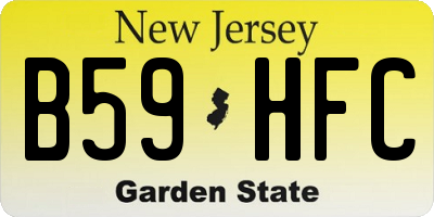 NJ license plate B59HFC