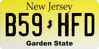 NJ license plate B59HFD