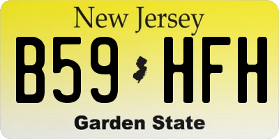 NJ license plate B59HFH