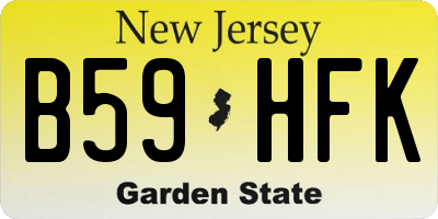 NJ license plate B59HFK