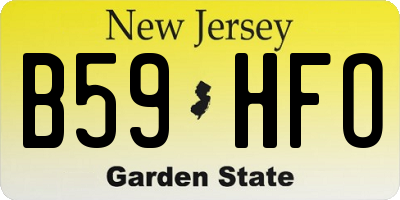NJ license plate B59HFO