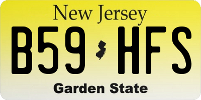 NJ license plate B59HFS
