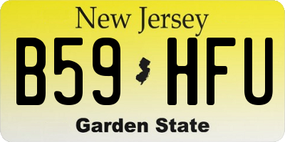 NJ license plate B59HFU