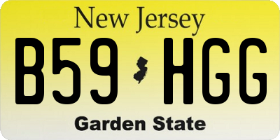 NJ license plate B59HGG