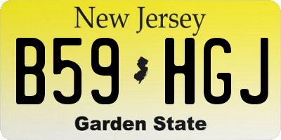 NJ license plate B59HGJ