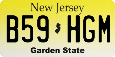 NJ license plate B59HGM