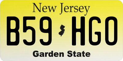 NJ license plate B59HGO