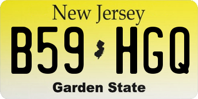 NJ license plate B59HGQ
