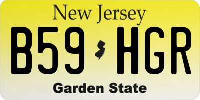NJ license plate B59HGR