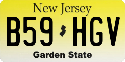 NJ license plate B59HGV
