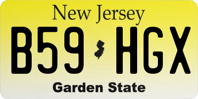 NJ license plate B59HGX
