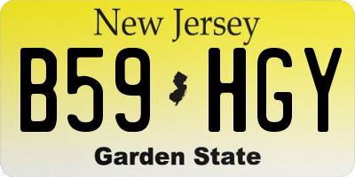 NJ license plate B59HGY