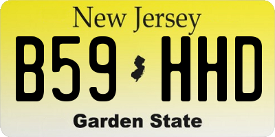 NJ license plate B59HHD