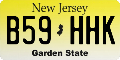NJ license plate B59HHK