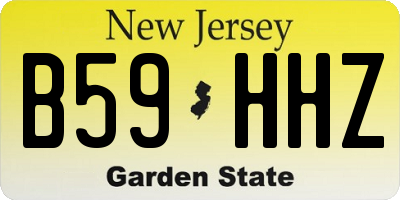 NJ license plate B59HHZ