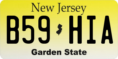 NJ license plate B59HIA