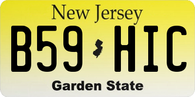 NJ license plate B59HIC