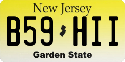 NJ license plate B59HII