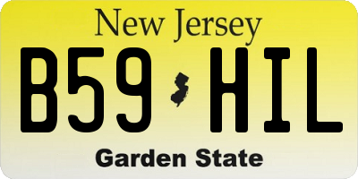 NJ license plate B59HIL