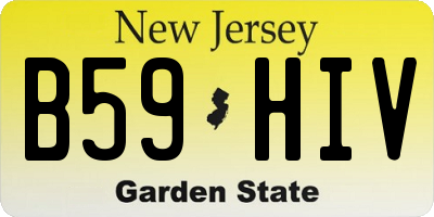 NJ license plate B59HIV