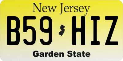 NJ license plate B59HIZ