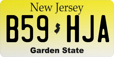 NJ license plate B59HJA
