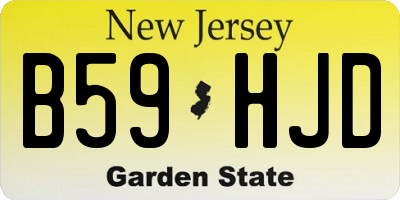 NJ license plate B59HJD