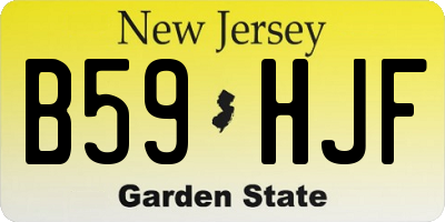NJ license plate B59HJF