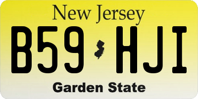 NJ license plate B59HJI
