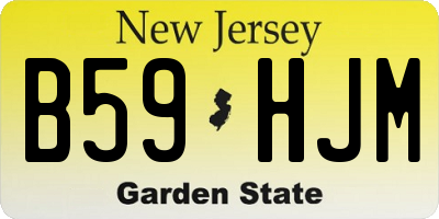 NJ license plate B59HJM