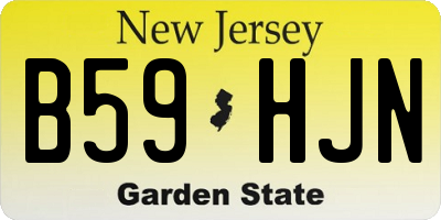 NJ license plate B59HJN
